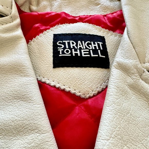 Luxury White Leather Jacket - Picture 2 of 12